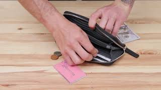 Шкіряний жіночий гаманець Grande Pelle 11562 чорний