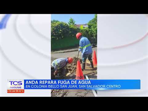 ANDA repara fuga de agua en carretera hacia Los Planes de Renderos. TCS