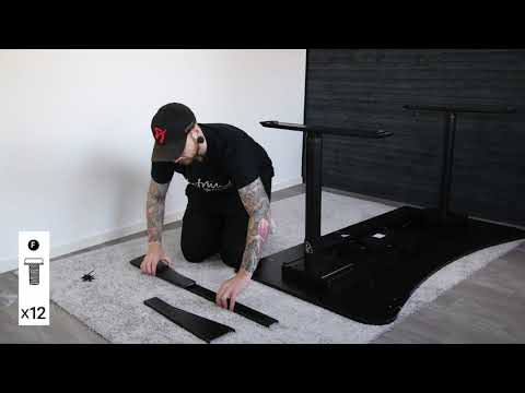 Žaidimų stalas Arozzi Arena Moto Gaming Desk, Motorizuotas, Reguliuojamo aukščio 720-1180mm, Juodas video
