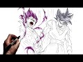 How To Draw Goku MUI & Vegeta UE | Step By Step | Dragon Ball