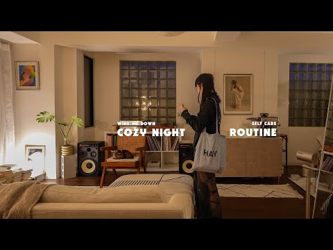 cozy night routine | spend a cozy spring night and self-care with me | homebody diaries