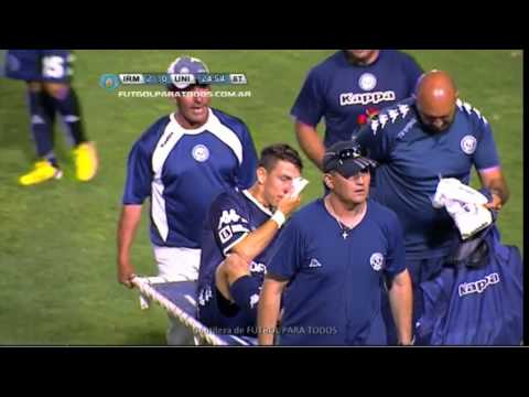 El codazo de Magnín. Independiente RM 2 Unión 0. Fecha 19. Torneo Primera B Nacional. FPT