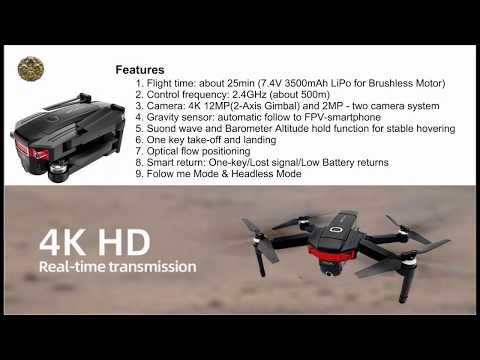 Battle Wolf X46G (CSJ-X8) GPS 4K camera (2 axis Gimbal) Drone - vs F11 Pro, SG906