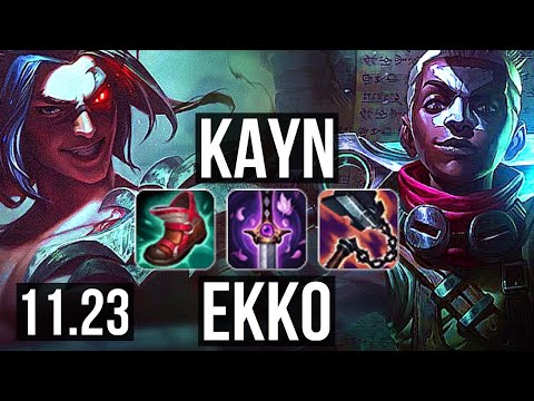 KAYN vs EKKO (JNG) (DEFEAT) | Rank 2 Kayn, Godlike | EUW Challenger | 11.23