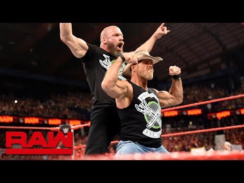 Thumbnail of the video: Shawn Michaels coming out of retirement as D-Generation X reunite: Raw, Oct. 8, 2018