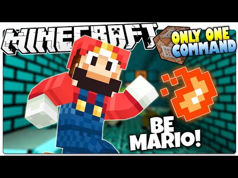 Minecraft | SUPER MARIO! | Fire Flowers, Stars, Mushrooms & More! (Minecraft Custom Command)
