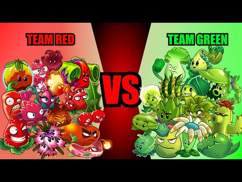 PLANTS TOURNAMENT | TEAM RED vs TEAM GREEN | WHO WILL WIN | PvZ 2 | TEAM PLANT vs TEAM PLANT