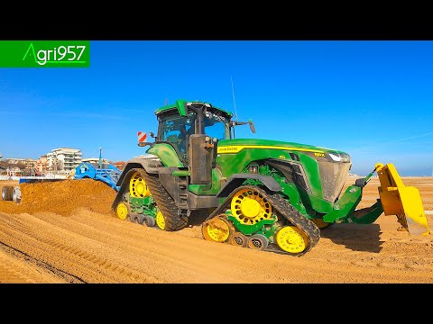 AgriFOCUS 15: LIVELLAMENTO & SISTEMAZIONE SPIAGGE 🏖️ JOHN DEERE 8RX 410 + FONTANA 6m - Aia Ricci