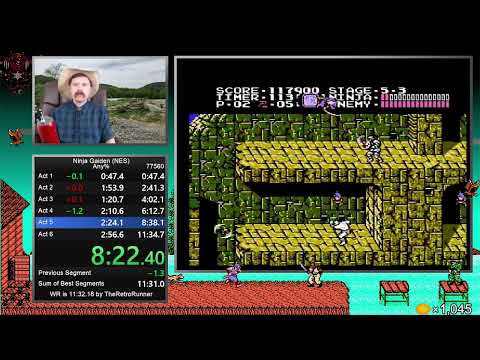 Ninja Gaiden (NES) speedrun in 11:34.433 by Arcus
