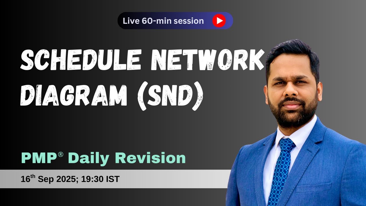 Day 2: Schedule Network Diagram (SND) I PMP® exam prep daily revision