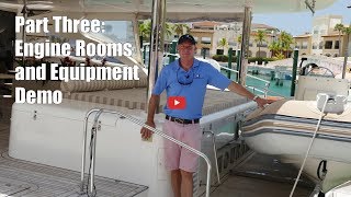 Walkthrough of a Sunreef 82 catamaran for sale Houbara Part 3 Engine Rooms and Equipment Demo