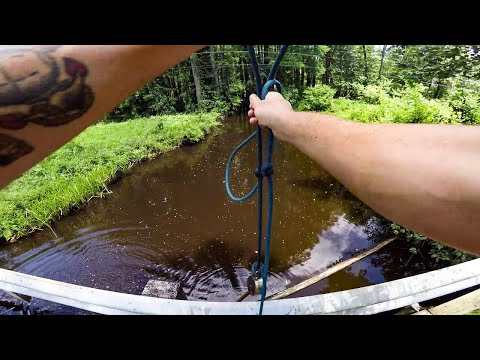 Magnet Fishing At An OLD Abandoned Bridge With A Double Sided Magnet (1200lbs)