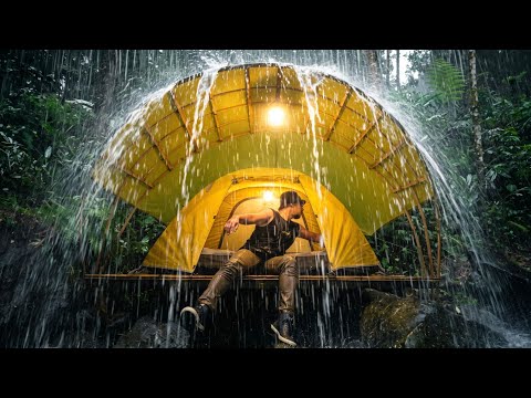 When a rain storm comes, this man builds a shelter.