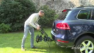 Video for: Peruzzo Pure Instinct Black Tow Bar Mounted Bike Rack (Wheel Support) for 3 Bikes