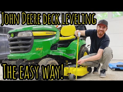 John Deere deck leveling DIY: how to make the adjustments needed for a perfect cut