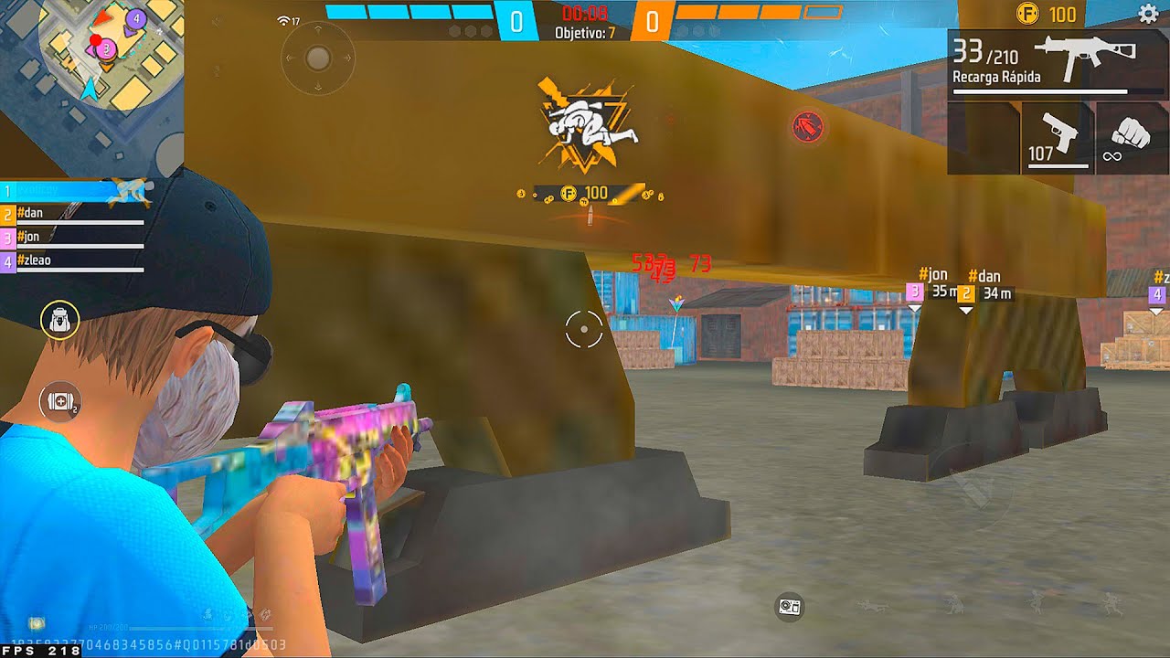 HIGHLIGHTS EM 4x4 APOSTADO! 🥋🩵 1366x768 Highlights PC Fraco Free Fire Ryzen 5 5600 RX 580 8 GB