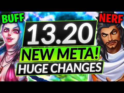 NEW PATCH 13.20 Buffs + Nerfs - JINX OP?! Jungle Rework! - LoL Champion Meta Guide