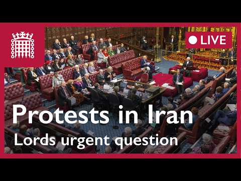 Lords urgent question on treatment of protesters in Iran