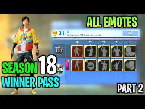  Pubg Mobile Lite New Season 18 Winner Pass 1 To 30 RP 
