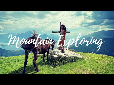 Lake Como mountain exploring. Gravedona ed Uniti. 4K