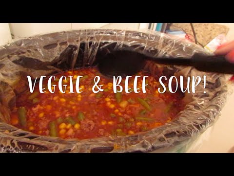 Veggie & Beef Soup {Crockpot} | Lauren Benet