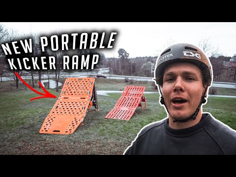 TESTING MY NEW PORTABLE MTB KICKER RAMP + BIKE MAINTENANCE!! (FORK SWITCH)