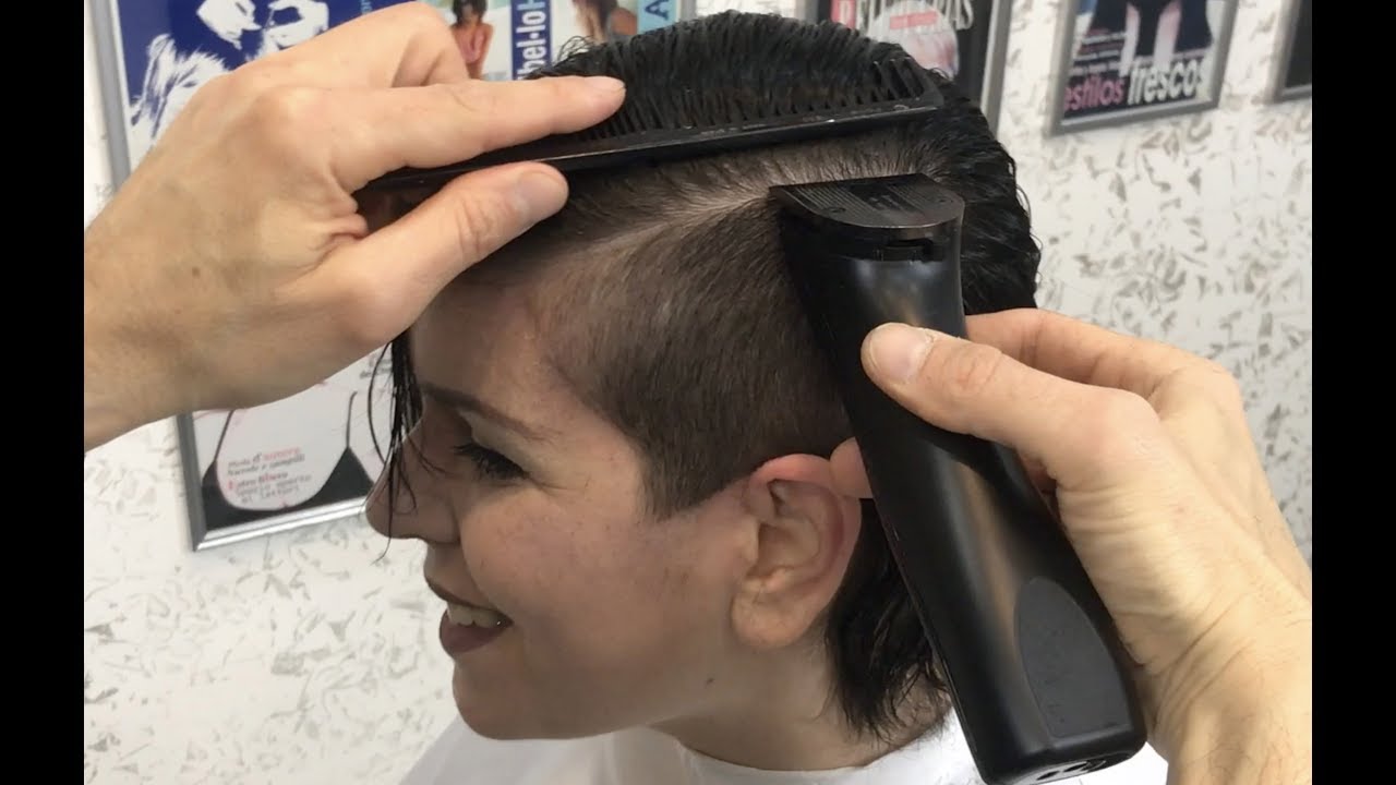Haircut women 2017 - short hair Styling - Tutorial - come fare taglio corto rasato asimmetrico