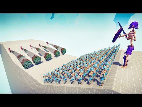 100x BLUE SKELETON + GIANT vs 5x EVERY GOD - Totally Accurate Battle Simulator