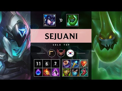Sejuani Top vs Zac - KR Grandmaster Patch 25.15
