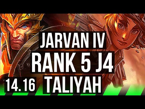 JARVAN IV vs TALIYAH (JGL) | Rank 5 J4, 8/3/20, Rank 10 | EUW Challenger | 14.16