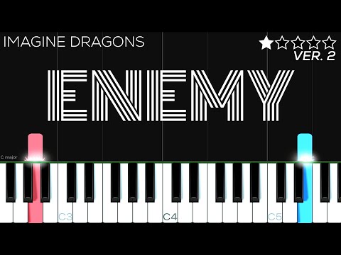Imagine Dragons x J.I.D - Enemy (from the series Arcane League of Legends)  | EASY Piano Tutorial