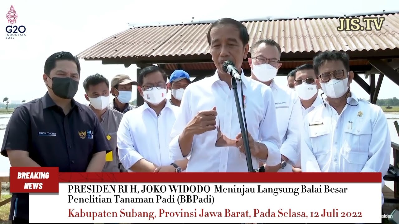 Pastikan Ketersediaan Pangan, Presiden Tinjau Balai Besar Penelitian Tanaman Padi di Subang