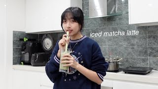 COOKING WITH ME *iced matcha latte edition*