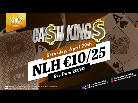 ♣️💸Ca$h King$ Special - NLH €10/€25 Cash Game live from King's Resort 👑