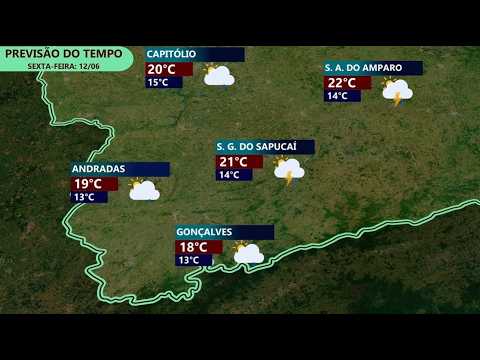 Frente fria traz tempestades e alerta de temporais para o Sul de Minas no Dia dos Namorados