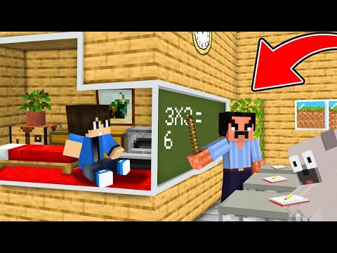 REJTETT SZOBÁT ÉPÍTETTEM AZ ISKOLÁBAN A MINECRAFTBAN!