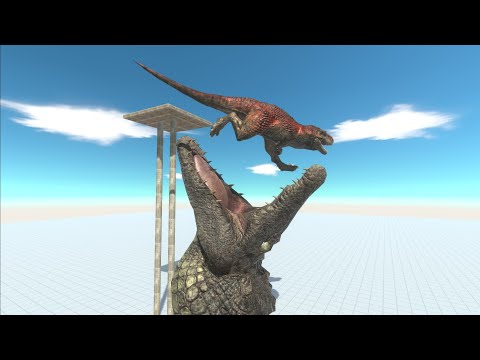 Jump into Purussaurus Mouth - Animal Revolt Battle Simulator