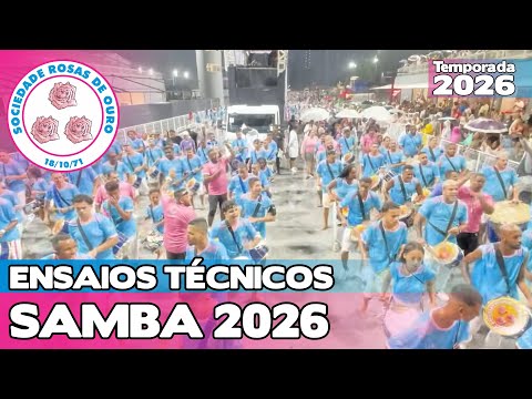 ROSAS DE OURO 2026 | ENSAIO TÉCNICO LARGADA E PISTA | SAMBA AO VIVO #ETSP26