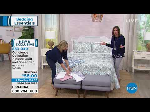 Concierge Collection 7piece Quilt and Sheet Set