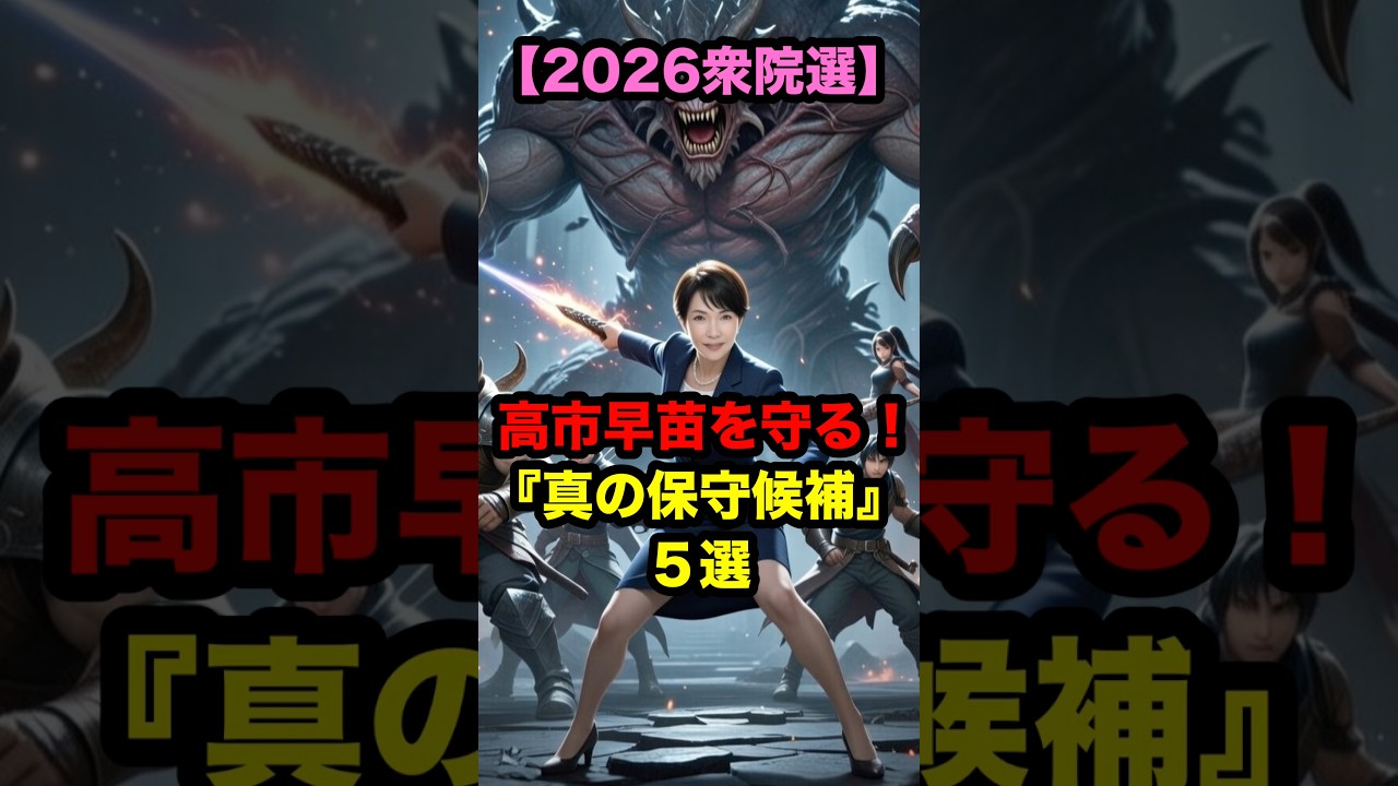 高市早苗を守る『真の保守候補』5選／2026衆院選