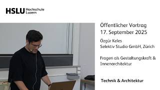 Institutsvortrag: Fragen als Gestaltungskraft & Innenarchitektur