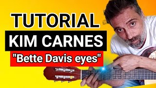 Cómo tocar Bette Davis eyes Kim Carnes con guitarra criolla Acordes Tutorial Letra Cover