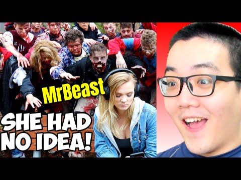 Surprising Strangers With 100 Zombies - Experiment… Humdrum Singaporean REACTS To @MrBeast