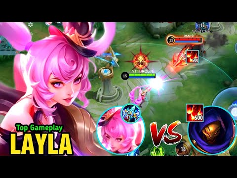 Layla Vs Aldous 500 Stack !! Layla Lifesteal Build 10% With Wind Of Nature | Mobile Legends √