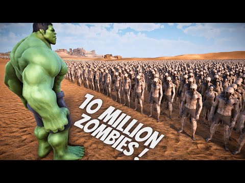 1000 HULK vs 10,000,000 ZOMBIES | Ultimate Epic Battle Simulator 2 UEBS 2