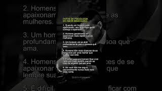 FATOS DA PSICOLOGIA DO AMOR MASCULINO: