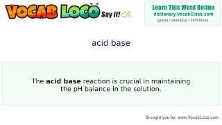 Video thumbnail for acid base