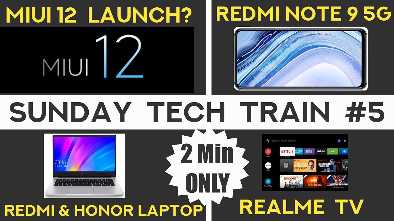 Sunday Tech News | MIUI 12, Redmi Note 9 5G, Honor Magicbook, OnePlus 8 Pro | #TechTrain #5