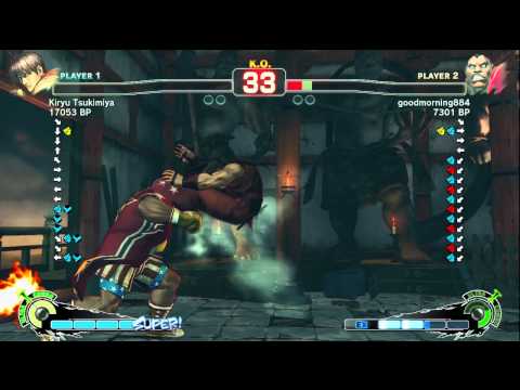 Kiryu Tsukimiya [Guy] vs Hishou [Balrog] SSF4 Japanese Online Ranked Matches - TRUE-HD