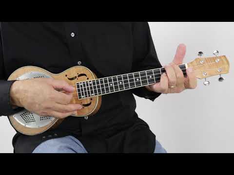Gold Tone Curly Maple Resonator Concert-Scale Ukulele Left-Handed ResoMaple/Concert/L w/ Bag image 4